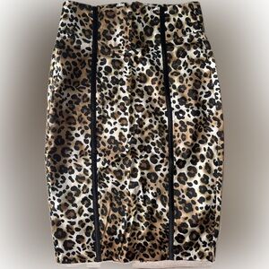 Animal print pencil skirt